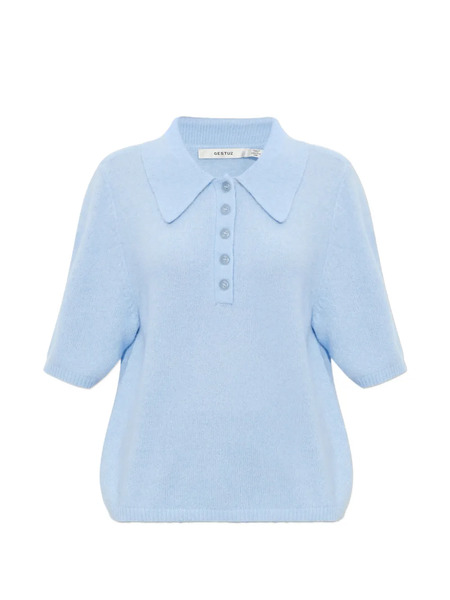  Gestuz Collared Polo Top - Blue 