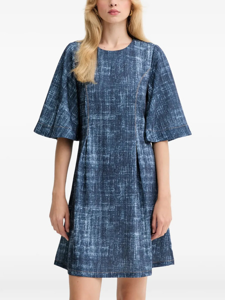 Gestuz Flared-sleeve Mini Dress - Blue 