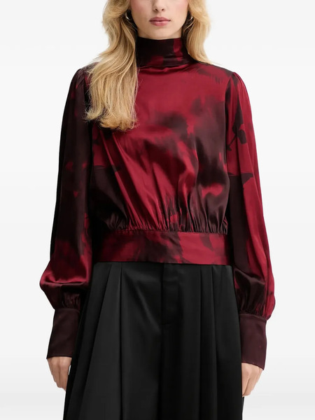  Gestuz Gzselina Open Back Tie Blouse - Red 