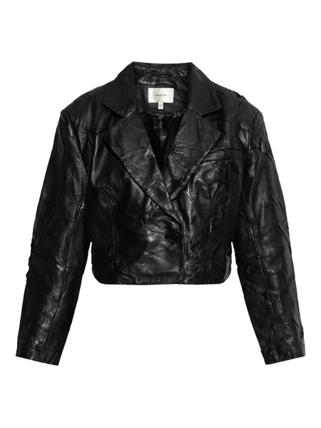  Gestuz Leather Jacket - Black 