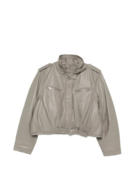  Gestuz Leva Leather Jacket - Grey 
