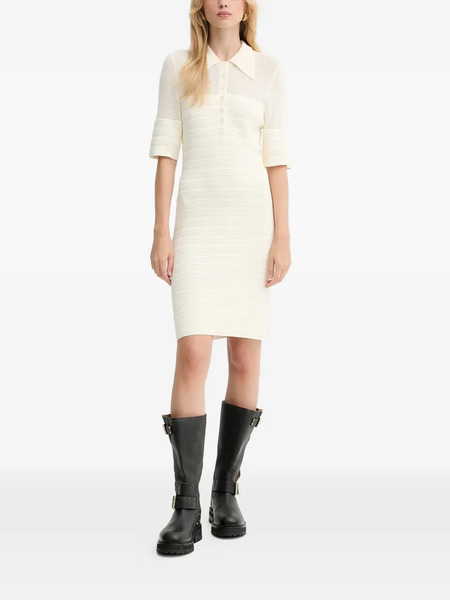  Gestuz Polo-collar Mini Dress - Neutrals 