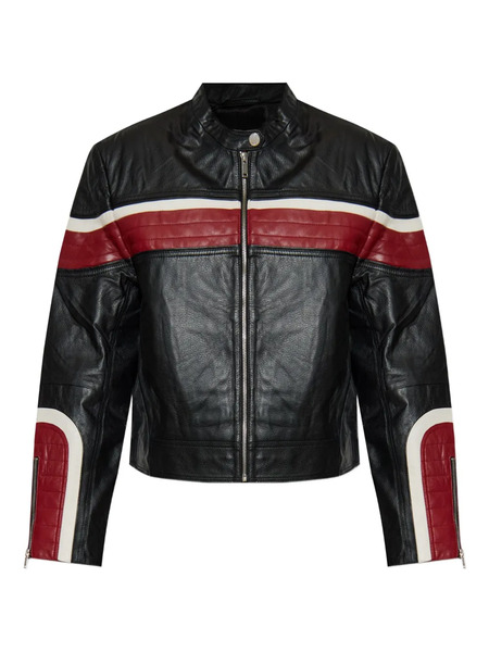  Gestuz Rose-embossed Zip Jacket - Black 