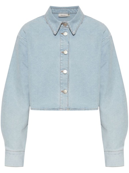  Gestuz Washed Buttoned Shirt - Blue 