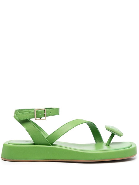  Giaborghini Buckle-fastening Open-toe Sandals - Green 
