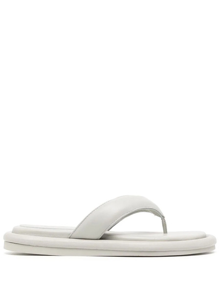  Giaborghini Padded Leather Flip-flops - Grey 