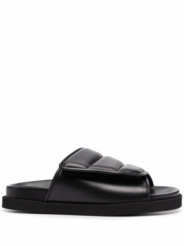  Giaborghini Padded-strap Open-toe Slides - Black 