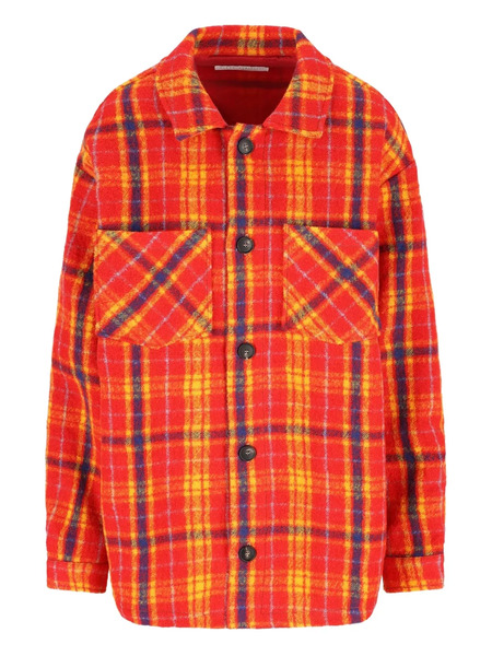  Giada Benincasa Checked Wool Shirt Jacket - Orange 