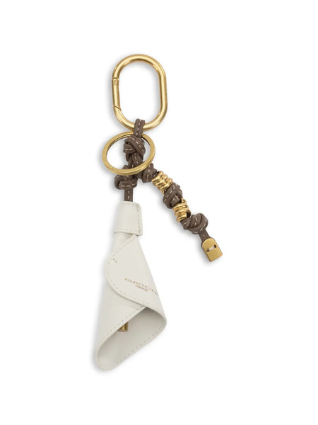  Gianni Chiarini Calla Knotted Charm Keyring - Neutrals 