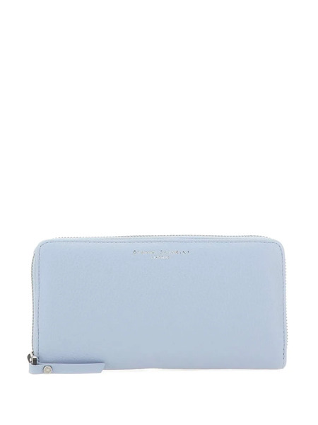  Gianni Chiarini Grain Zip Leather Wallet - Blue 