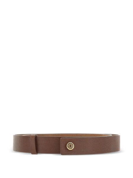  Gianni Chiarini Hammered Button Leather Belt - Brown 