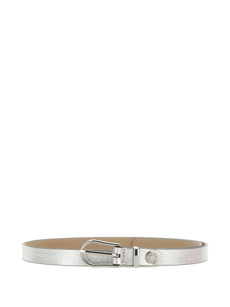  Gianni Chiarini Leather Belt - Silver 