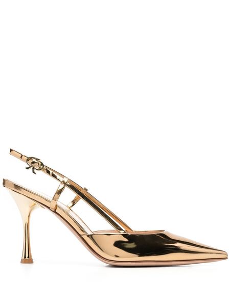  Gianvito Rossi Ascent 85mm Slingback Pumps - Yellow 