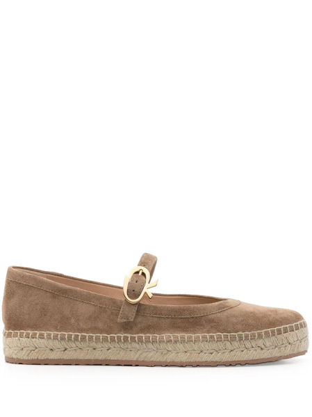  Gianvito Rossi Elda Mary-jane Espadrilles - Brown 