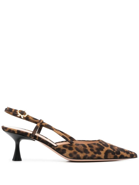  Gianvito Rossi 55mm Ascent Slingback Pumps - Neutrals 