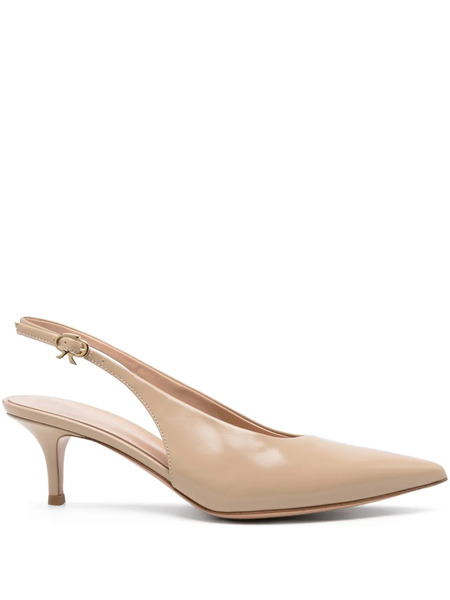  Gianvito Rossi 55mm Robbie Sling Pointed-toe Pumps - Neutrals 