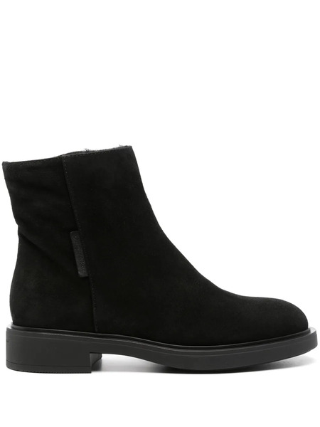  Gianvito Rossi Shearling-lining Suede Boots - Black 