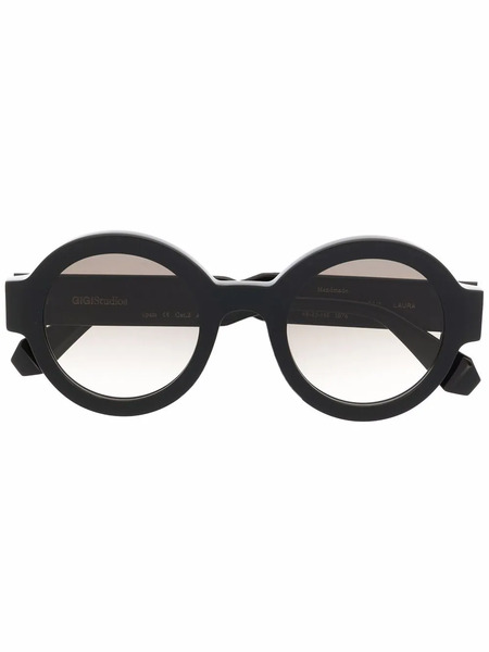  Gigi Studios Laura Rounded Sunglasses - Black 