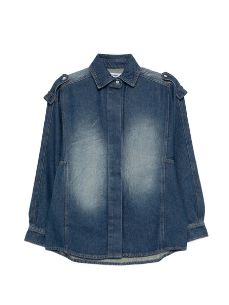  Gimaguas Shoulder-tab Buttoned Shirt - Blue 