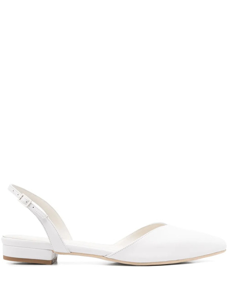  Ginissima Leather Ballet Flats - White 