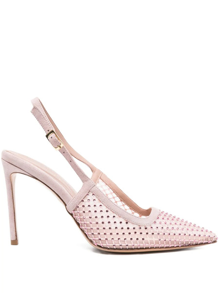  Ginissima 95mm Crystal-embellished Pumps - Pink 