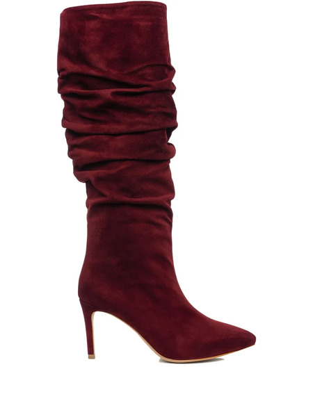  Ginissima 80mm Eva Slouchy Leather Boots - Red 