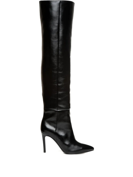  Ginissima 95mm Leather Boots - Black 