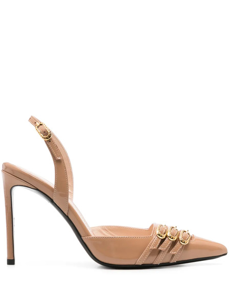  Ginissima 95mm Leather Pumps - Neutrals 