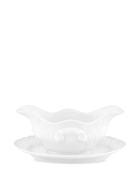  Ginori 1735 Embossed Handled Gravy Boat (14.2cm) - White 