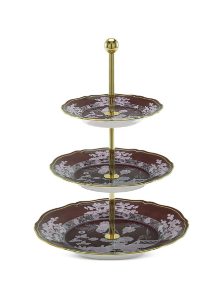  Ginori 1735 Floral Serving Stand - Brown 
