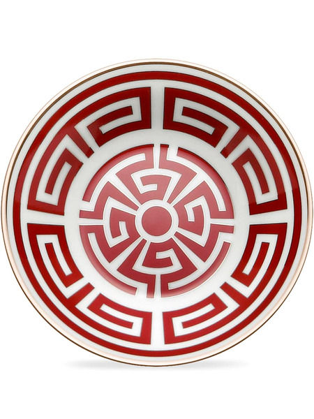  Ginori 1735 Labirinto Coffee Saucers (set Of 2) - Red 