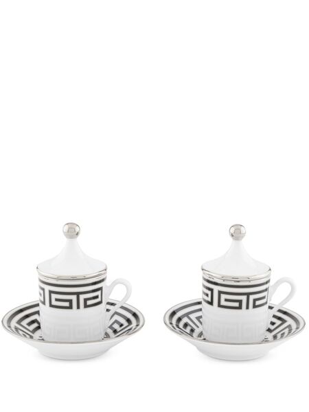  Ginori 1735 Labirinto Coffee Set (set Of Two) - Black 