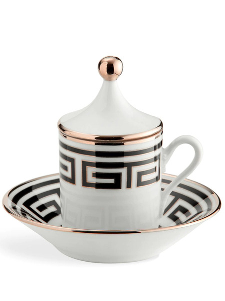  Ginori 1735 Labirinto Tête à Tête Coffee Set (set Of 2) - Black 