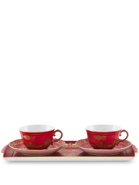  Ginori 1735 Oriente Rubrum Tea Service - Red 