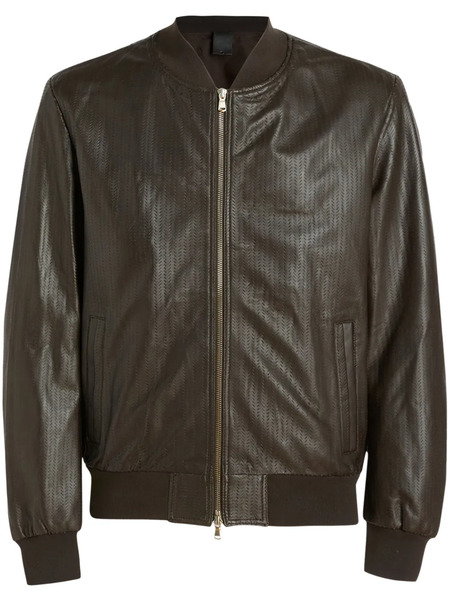  Giocasta Bomber Leather Jacket - Brown 