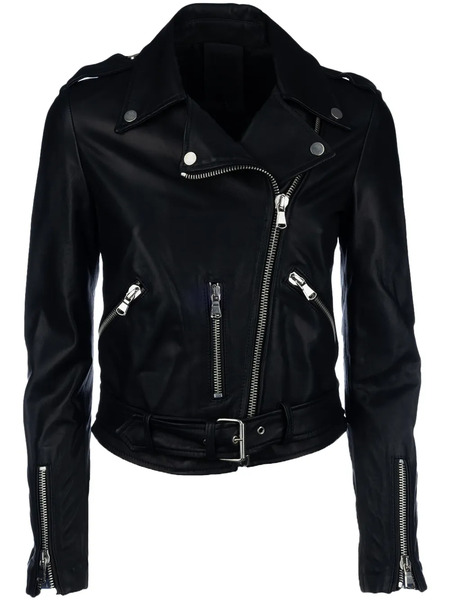  Giocasta Zip-down Biker Jacket - Black 