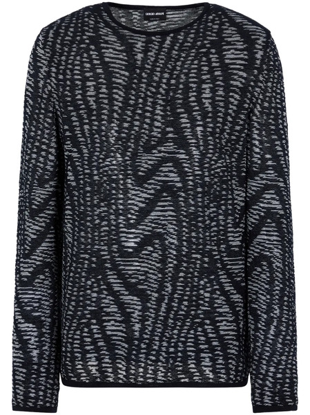  Giorgio Armani Abstract Pattern Sweater - Blue 