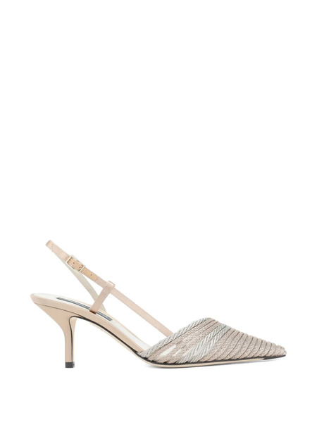  Giorgio Armani Braided Slingback Pumps - Neutrals 