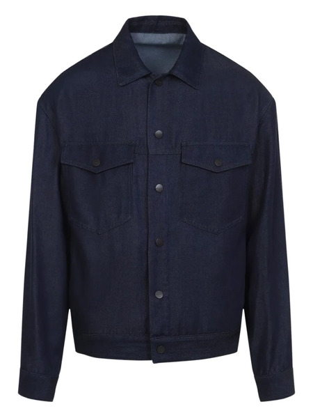  Giorgio Armani Buttoned Pocket Jacket - Blue 