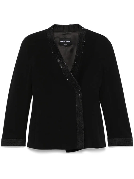  Giorgio Armani Crystal-embellished Jacket - Black 