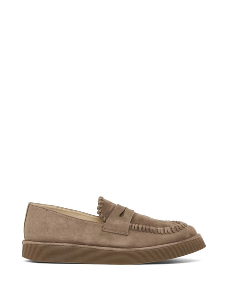  Giorgio Armani Fringed Loafers - Neutrals 