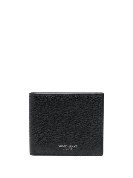  Giorgio Armani Grained-textured Leather Wallet - Black 