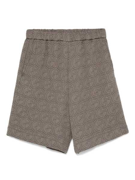  Giorgio Armani Interlock-monogram Bermuda Shorts - Grey 