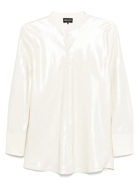  Giorgio Armani Metallic-effect Shirt - Neutrals 