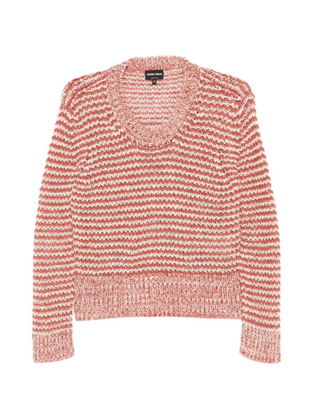  Giorgio Armani Open-knit Sweater - Red 
