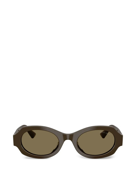  Giorgio Armani Oval-frame Sunglasses - Brown 
