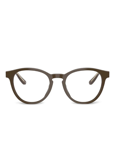  Giorgio Armani Round-frame Glasses - Brown 