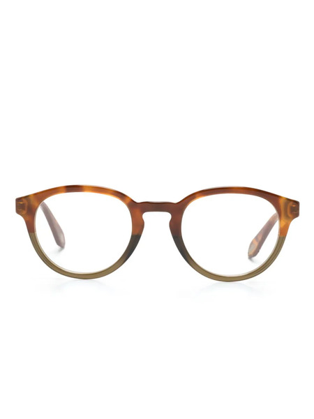  Giorgio Armani Round-frame Glasses - Neutrals 
