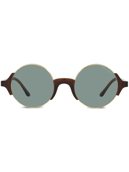  Giorgio Armani Round-frame Sunglasses - Gold 