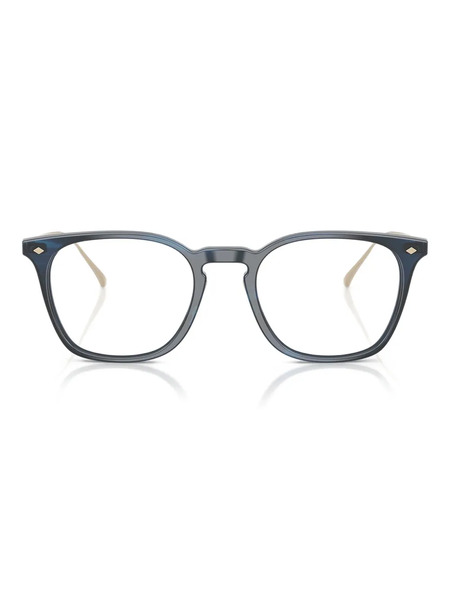  Giorgio Armani Square-frame Glasses - 6209 Striped Blue 
